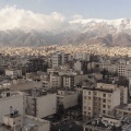 View of North of Tehran. Tehran is the capital of Iran. Located in the north of the country, on the southern slope of the Elburz Mountains, it has about 13 million inhabitants. It is the most populous city in Western Asia. Tehra, Iran. February 2019.
