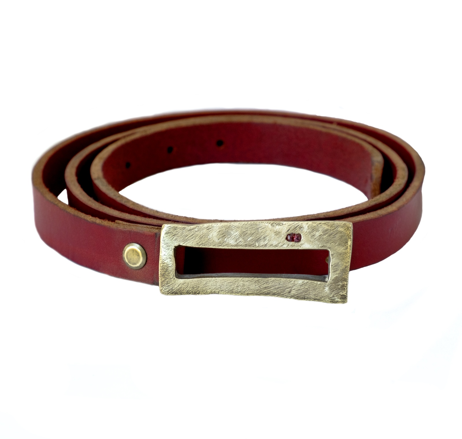 €275 
Free Shipping

Details

6cm X 2,5Cm Yellow Bronze Buckle
Prague Rough Garnet
Wide leather strap with five hole punches. For custom belt sizing please contact us
High Polished Finish
Nickel-free
Handmade
Engraved with Patrizia Casamirra Jewels Logo
